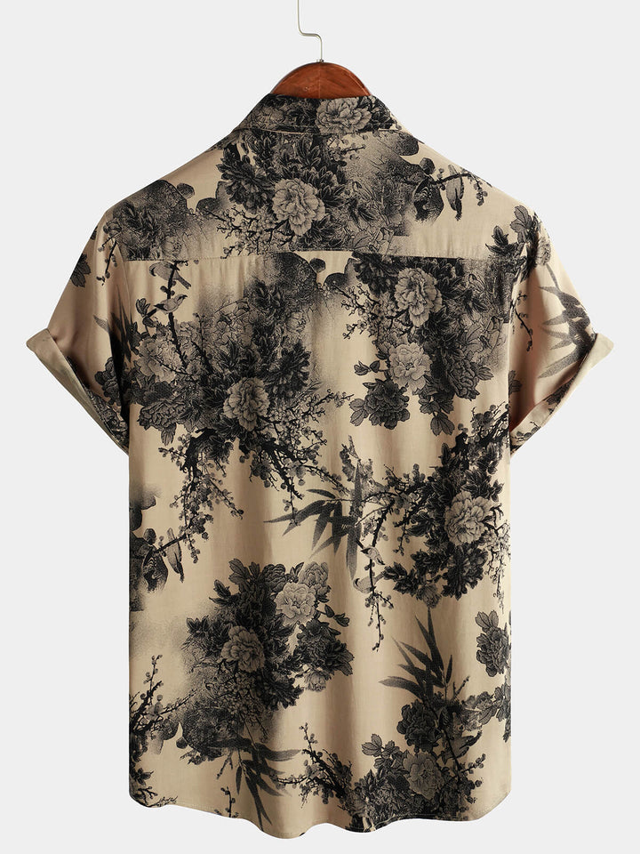 Leoric - Chemise manches courtes légère à motif fleuri