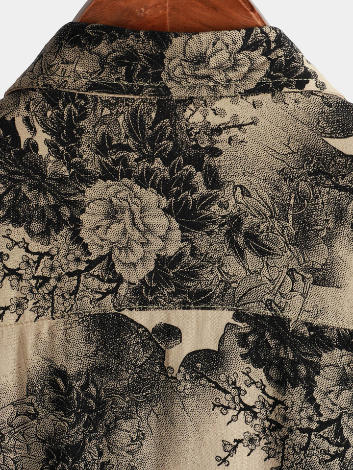 Leoric - Chemise manches courtes légère à motif fleuri