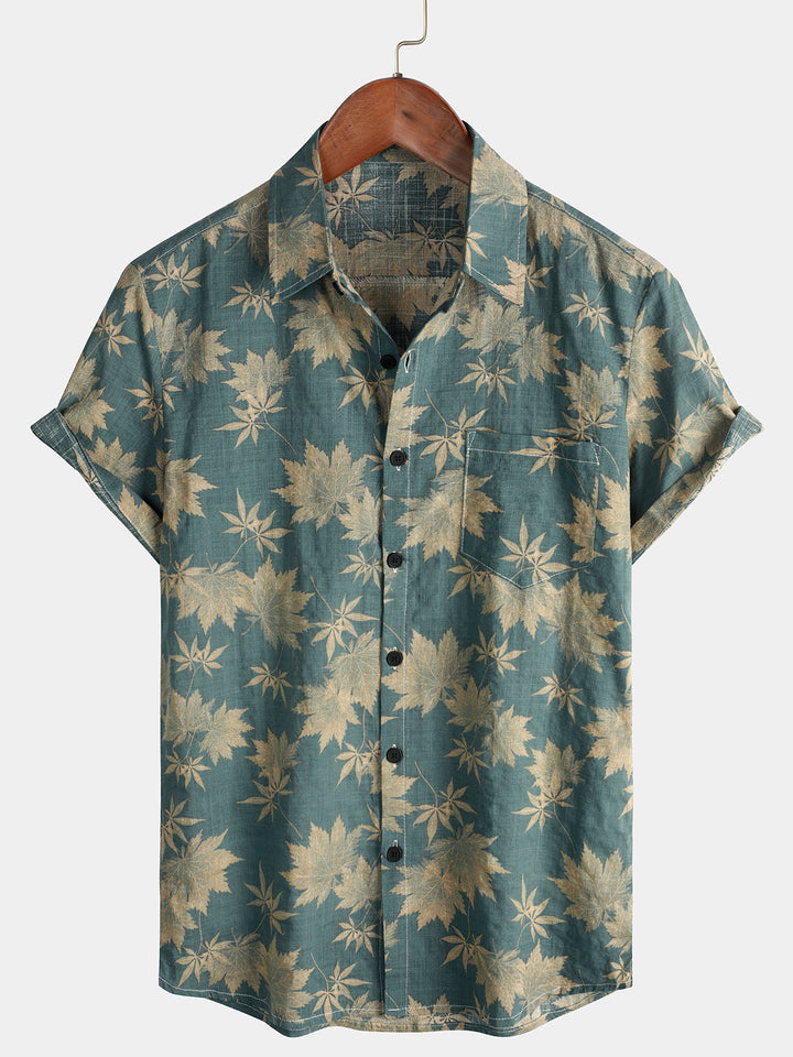 Leoric - Chemise manches courtes légère à motif fleuri