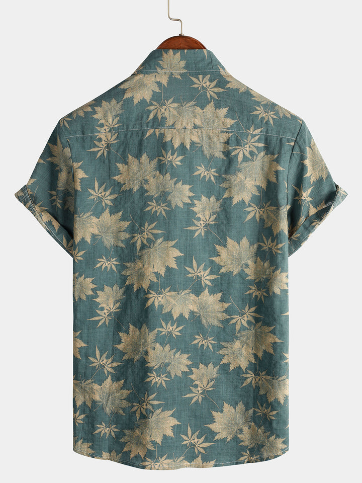Leoric - Chemise manches courtes légère à motif fleuri