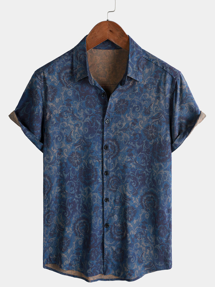 Leoric - Chemise manches courtes légère à motif fleuri
