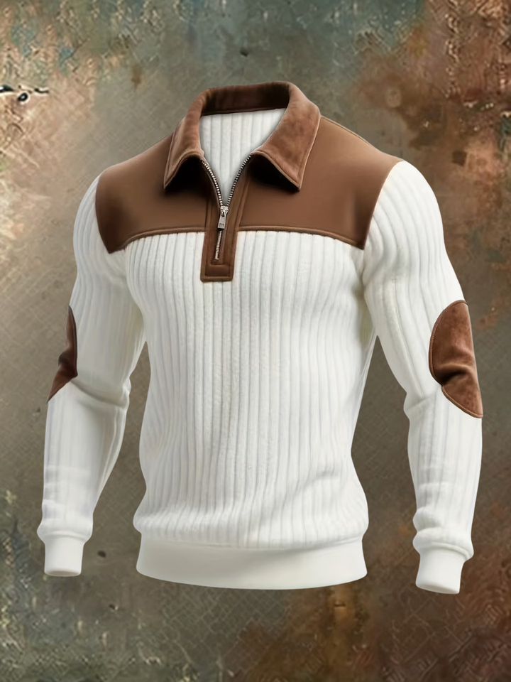 Cyrus - Pull texturé à col demi-zip
