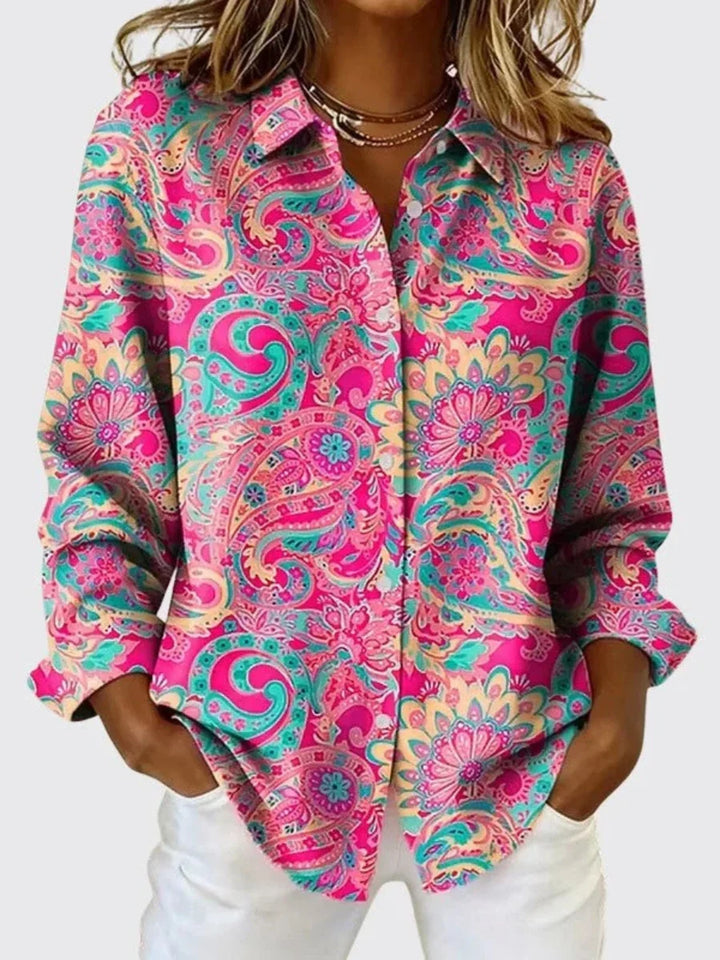 Gillian - Blouse à motif cachemire haut de gamme