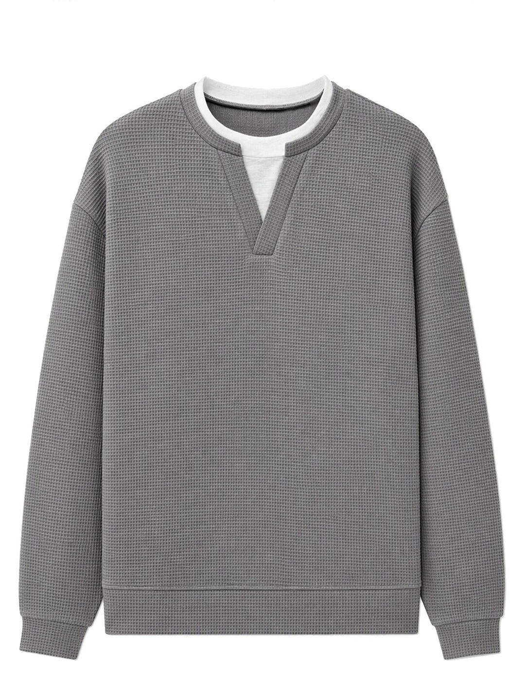 Oswald - T-shirt à manches longues en maille gaufrée