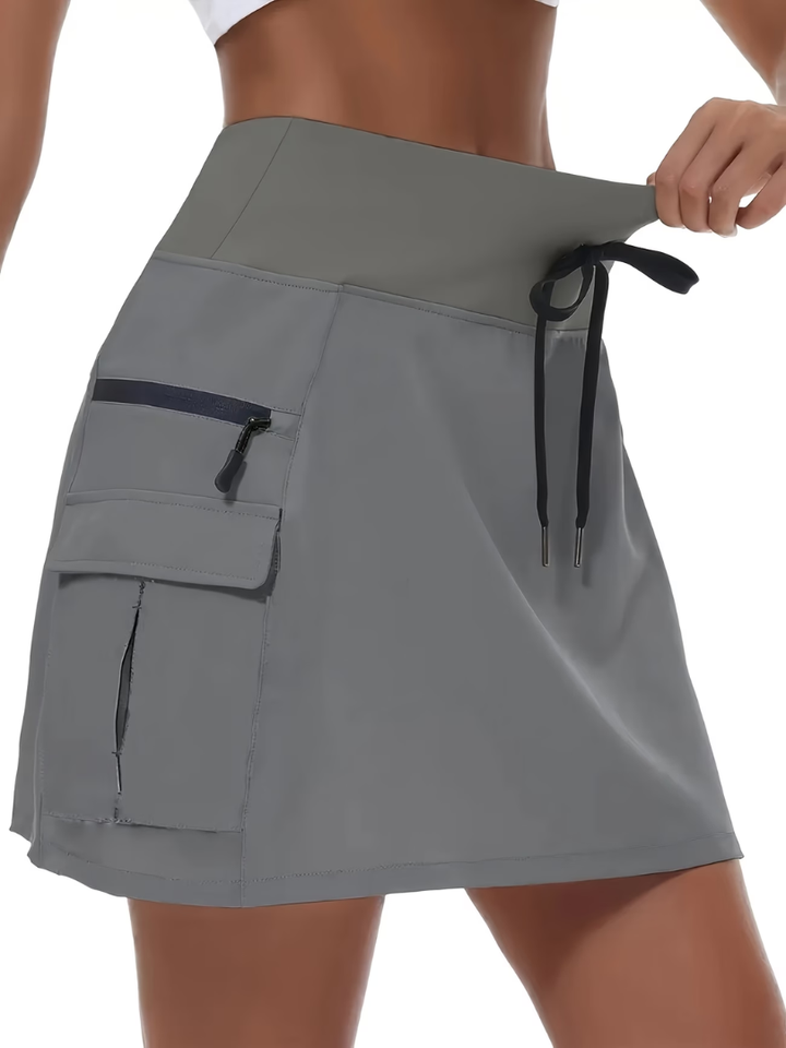 Amina - Jupe-short technique taille haute