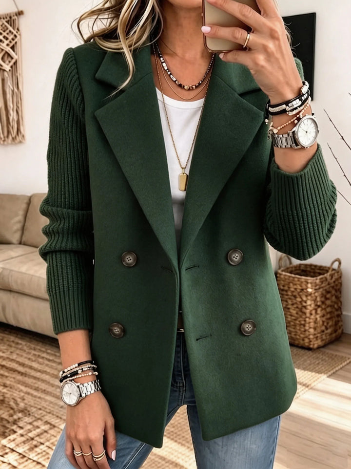 Adalene - Blazer croisé à manches en maille