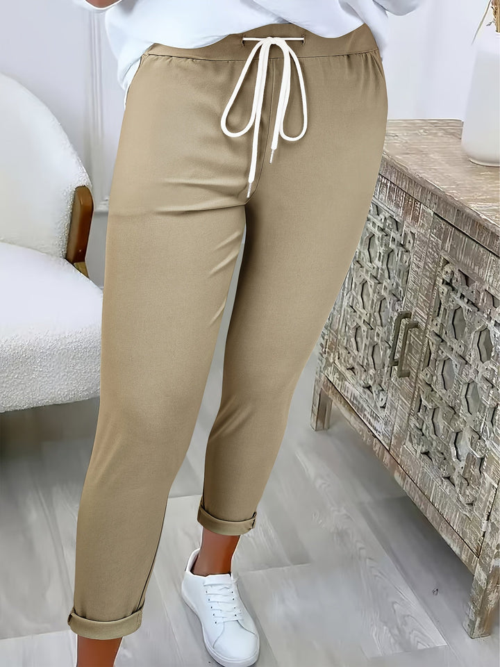 Tansy - Pantalon ajusté stretch à cordon de serrage