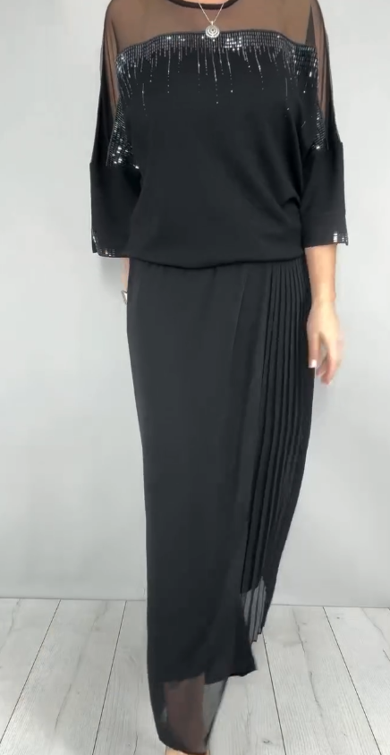Caia - Ensemble deux-pièces pantalon à pinces orné