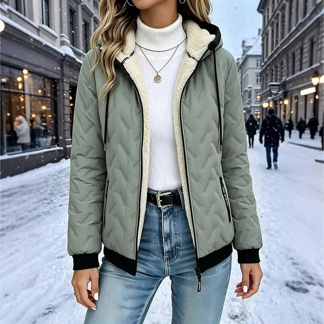 Beata - Sweat zippé à capuche doux au toucher