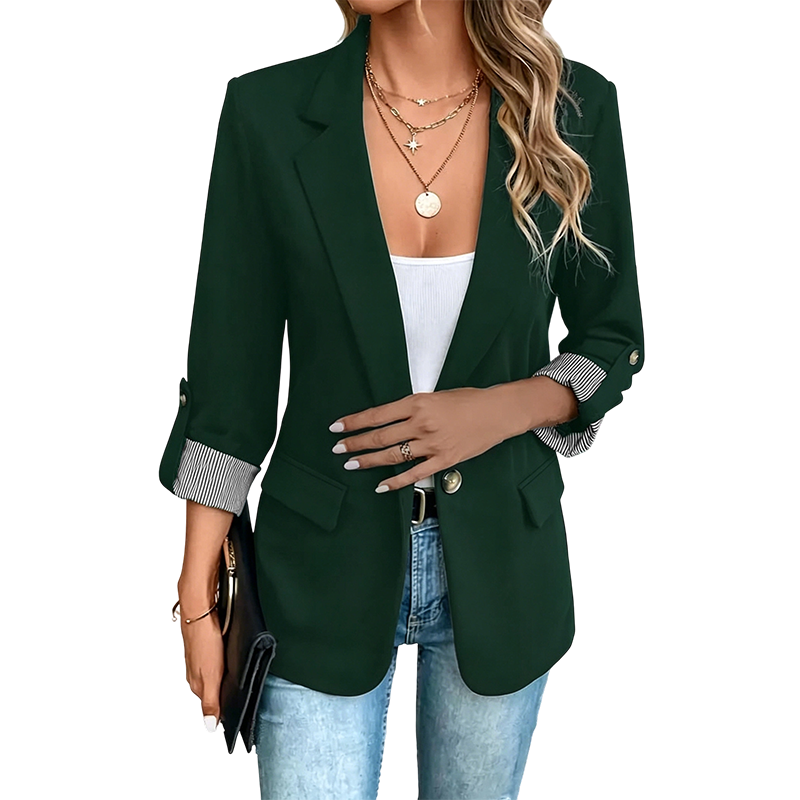 Celenya - Blazer classique à manches retroussées