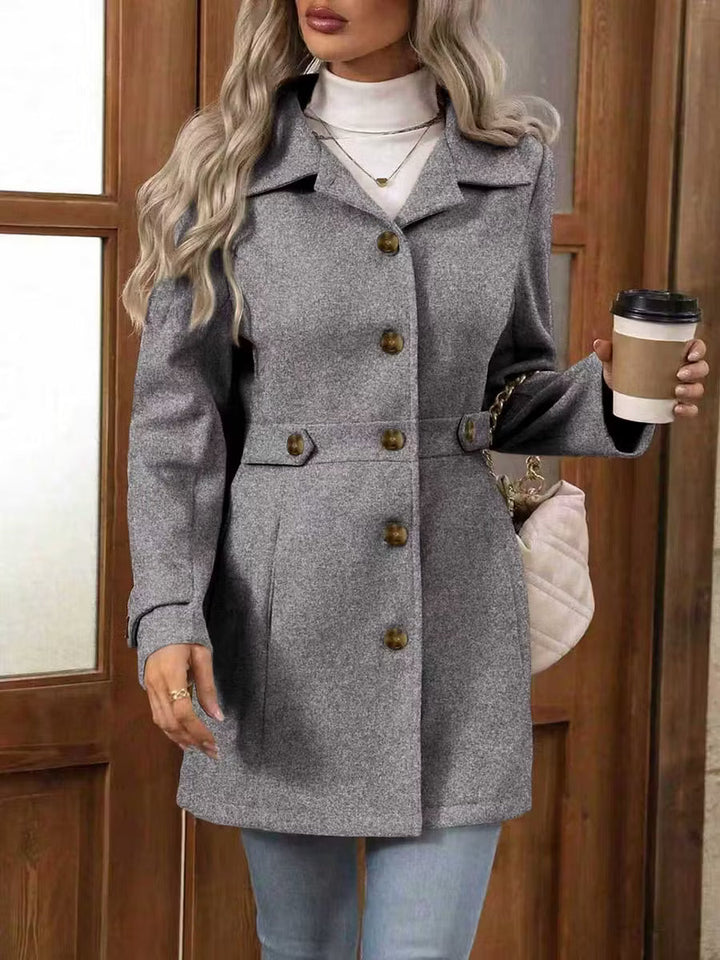 Bellona - Manteau de ville ceinturé sur-mesure