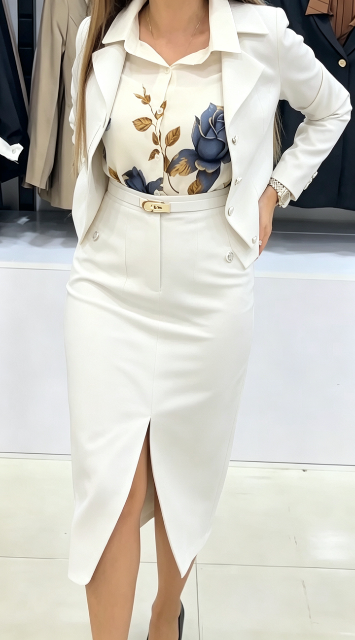 Xavina - Tailleur jupe sur-mesure