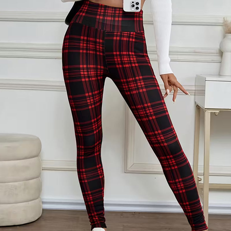 Estelyn - Legging stretch à carreaux classiques