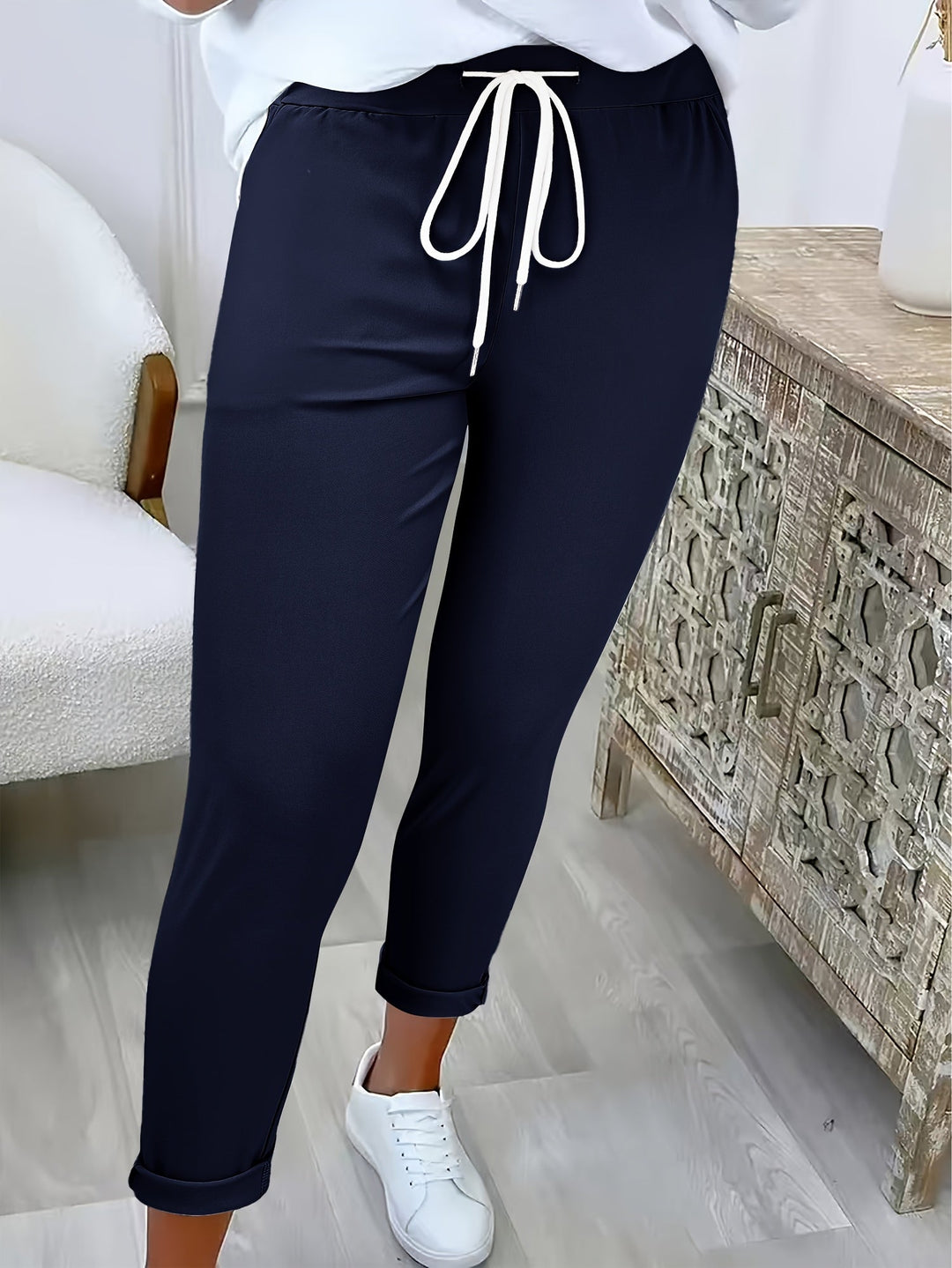 Tansy - Pantalon ajusté stretch à cordon de serrage