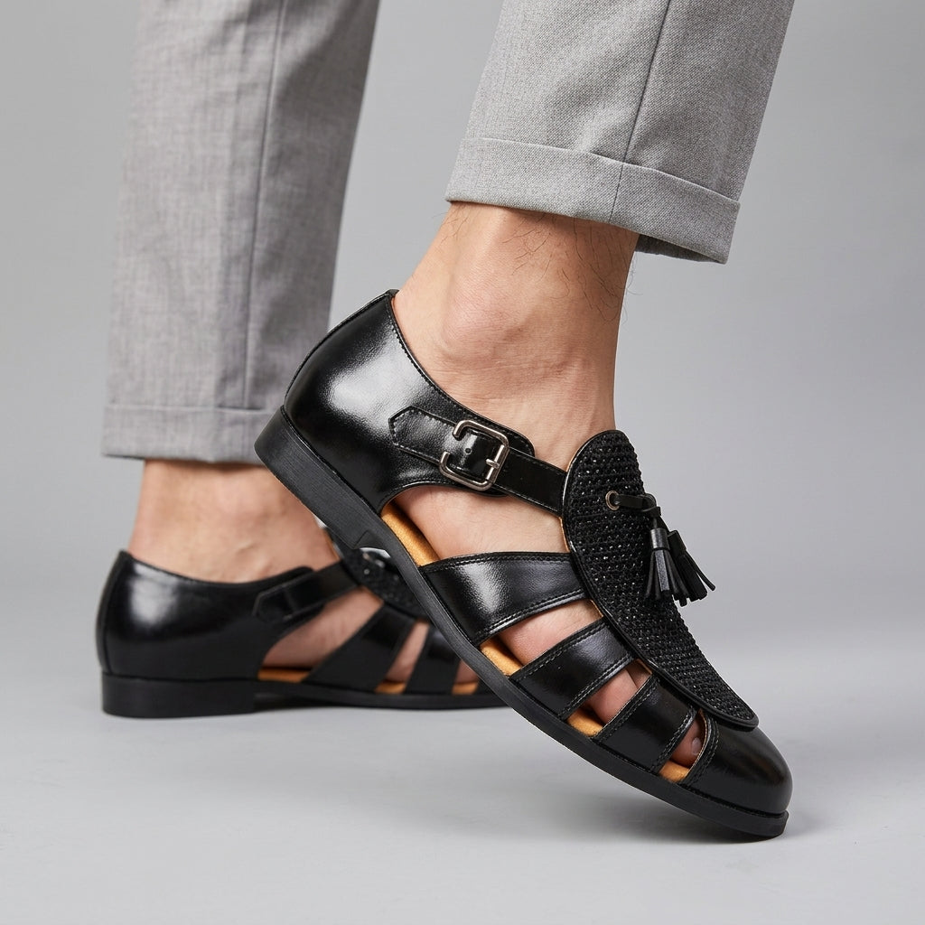 Annelina - Sandale artisanale à bout fermé