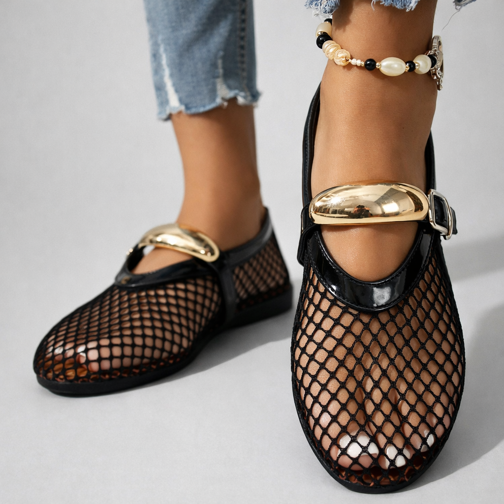 Auberine - Ballerines à bride rembourrées