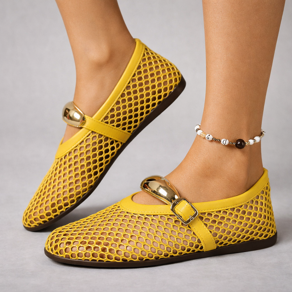 Auberine - Ballerines à bride rembourrées