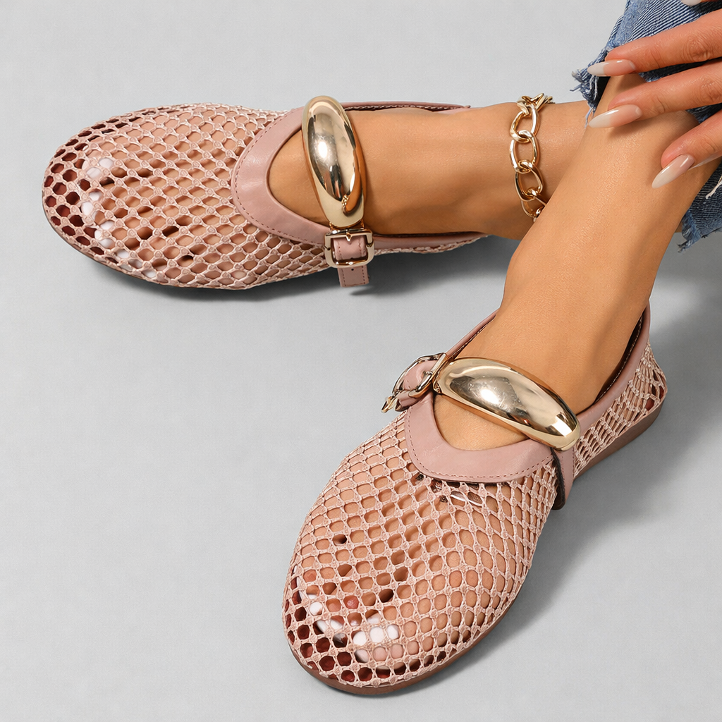 Auberine - Ballerines à bride rembourrées