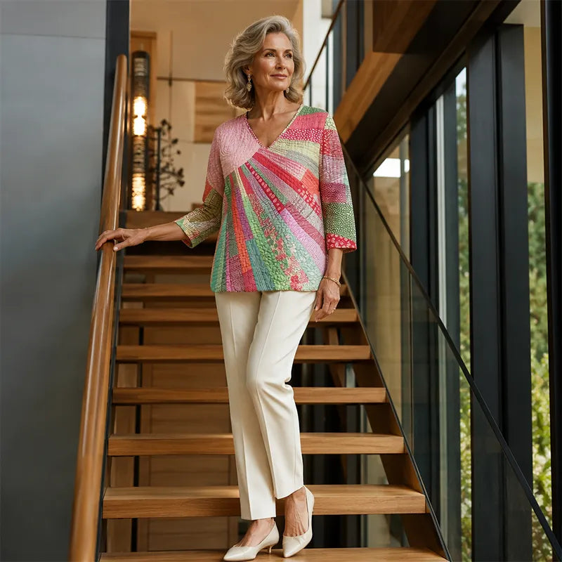 Genevielle - Blouse bohème texturée