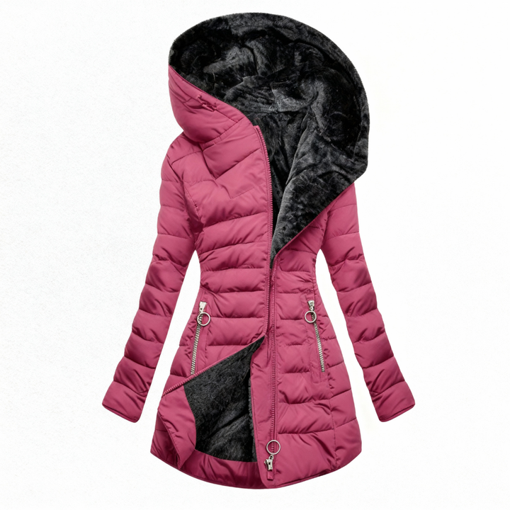 Leni - Manteau matelassé à capuche, doublé et chaud