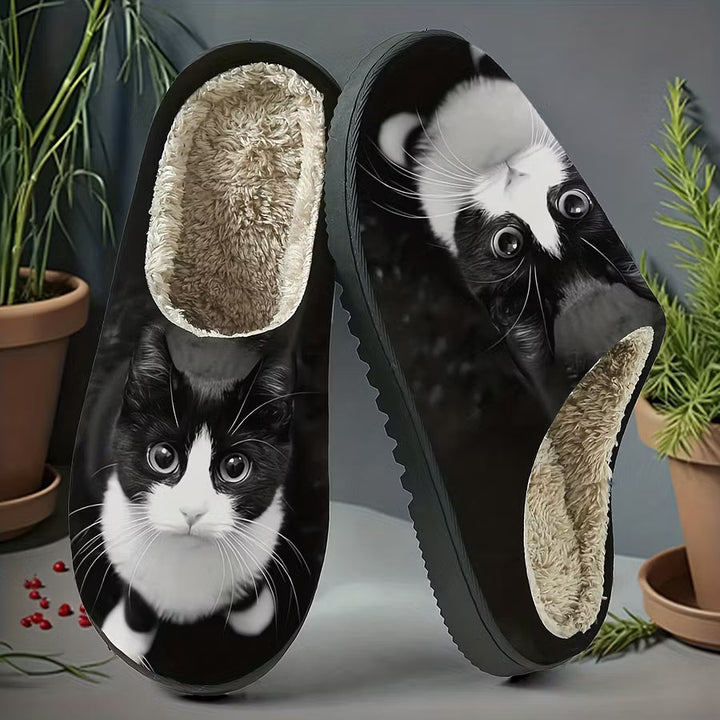 Zita - Chaussons ultra-doux à motif chat