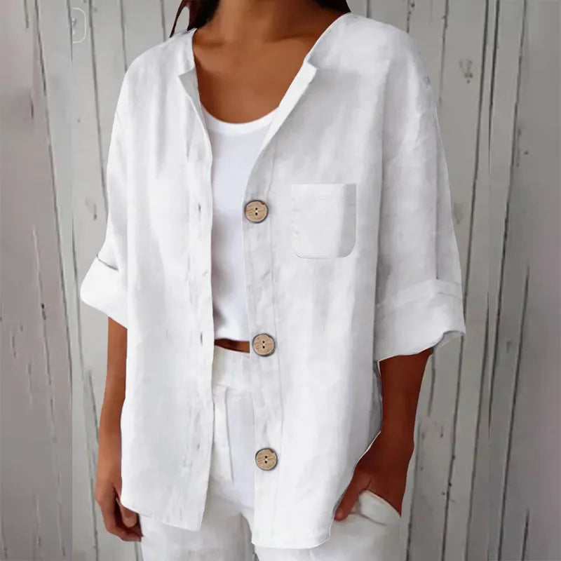 Azelia - Chemise d'été décontractée au toucher doux