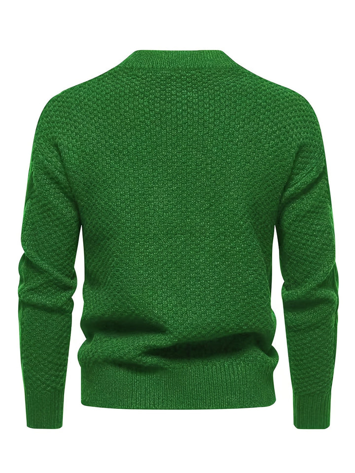 Kael - Pull en maille torsadée à col montant