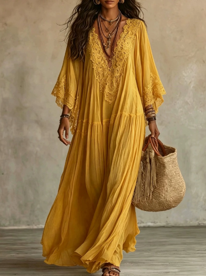 Aerinne - Robe longue plissée aérienne