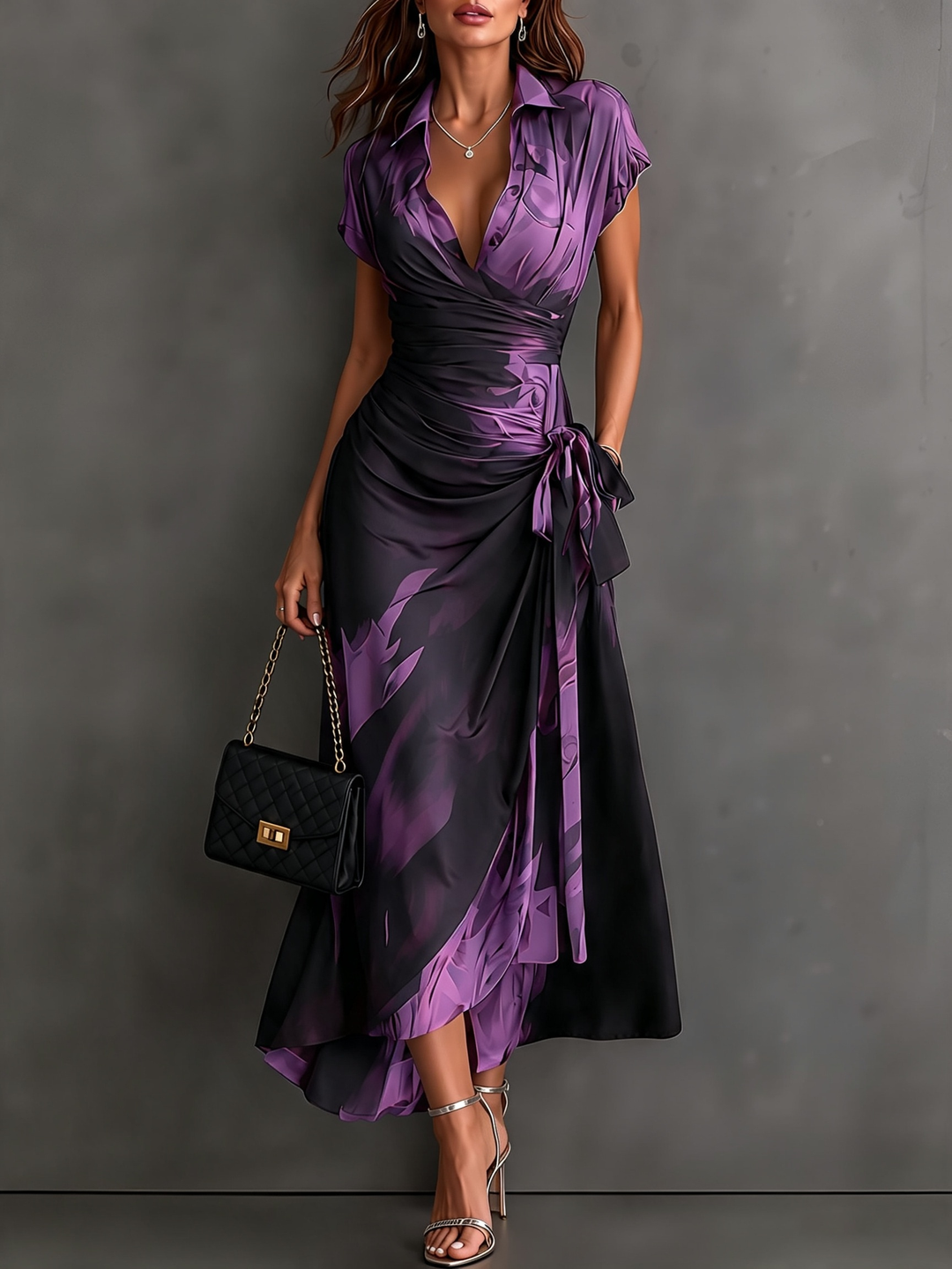 Kaia - Robe-chemise portefeuille au toucher doux