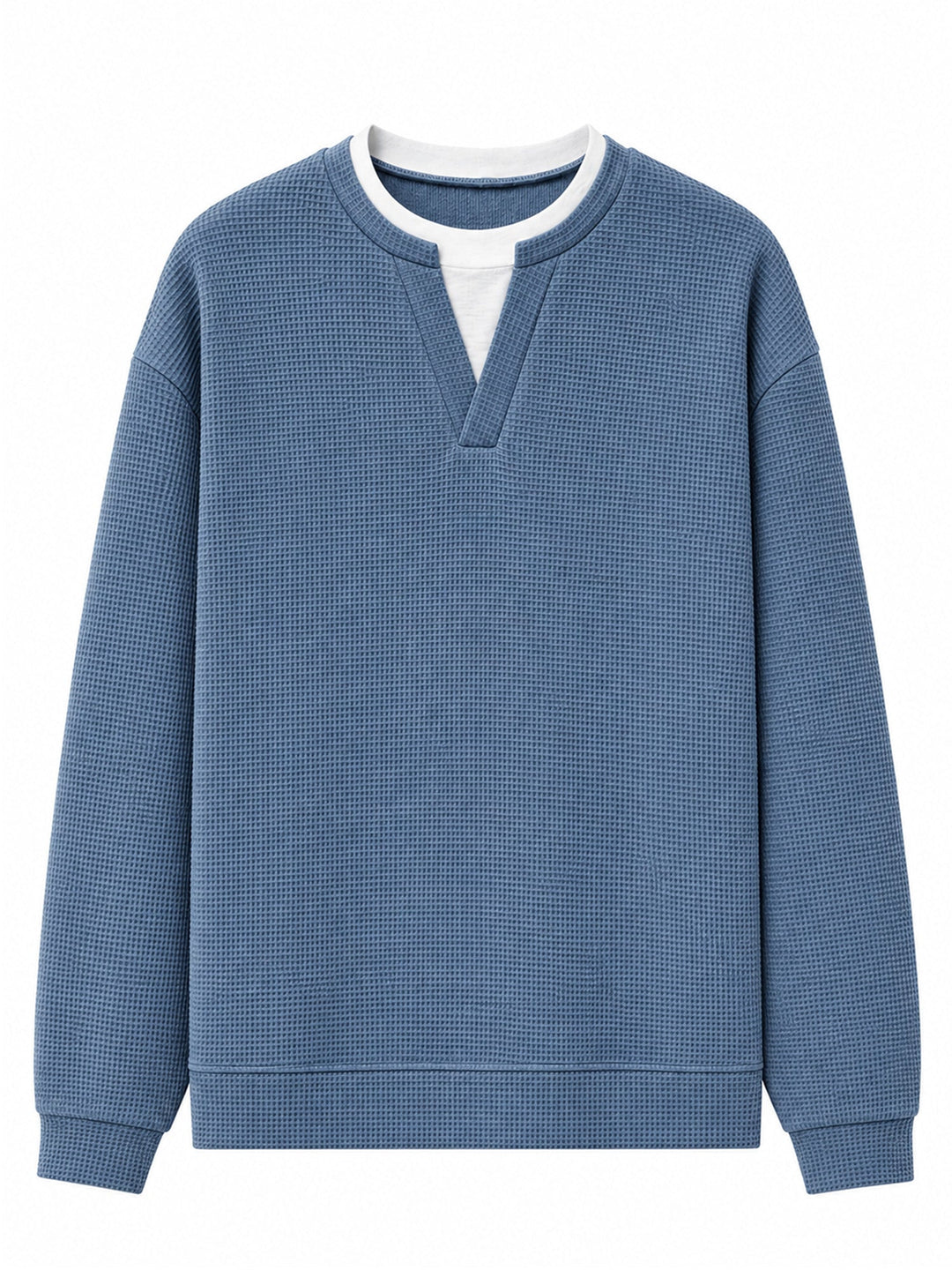 Oswald - T-shirt à manches longues en maille gaufrée