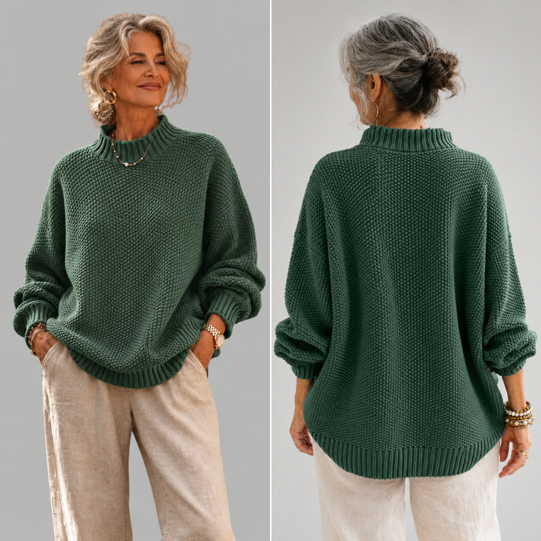 Oriane - Pull texturé à col montant
