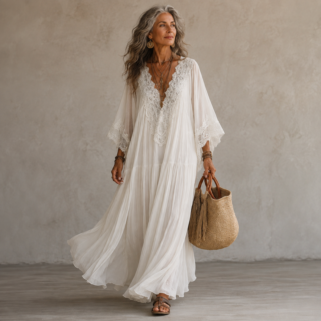 Aerinne - Robe longue plissée aérienne