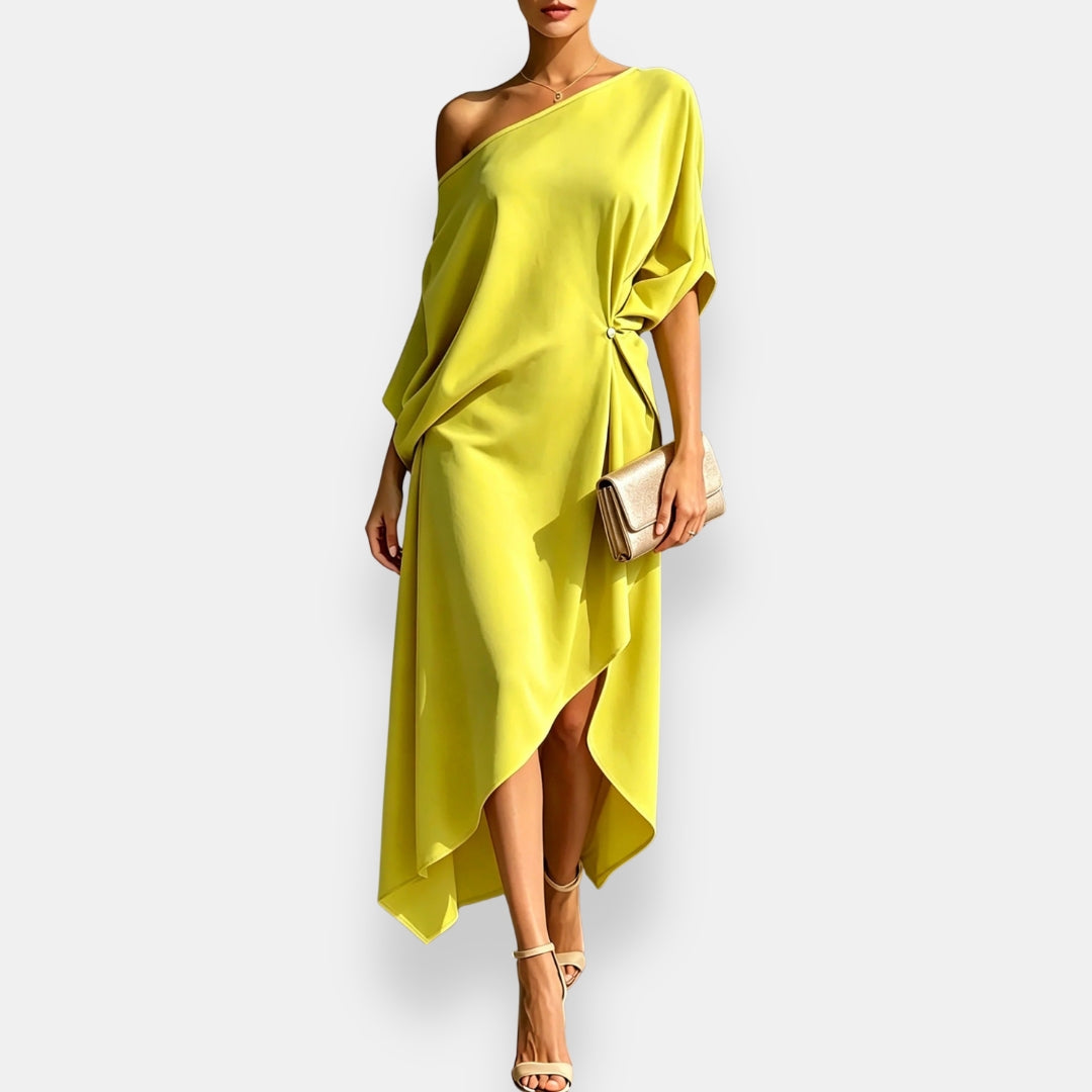Edwina - Robe de soirée asymétrique fluide