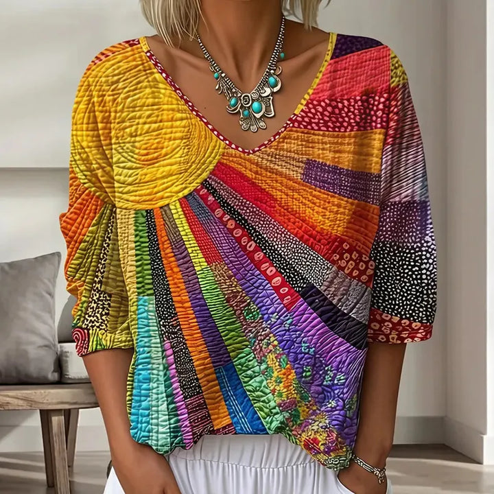 Genevielle - Blouse bohème texturée