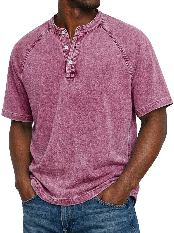 Flynn - T-shirt vintage délavé, doux au toucher
