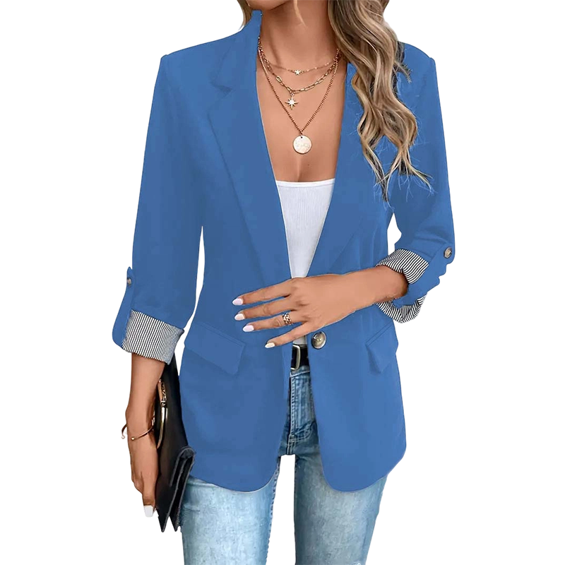 Celenya - Blazer classique à manches retroussées