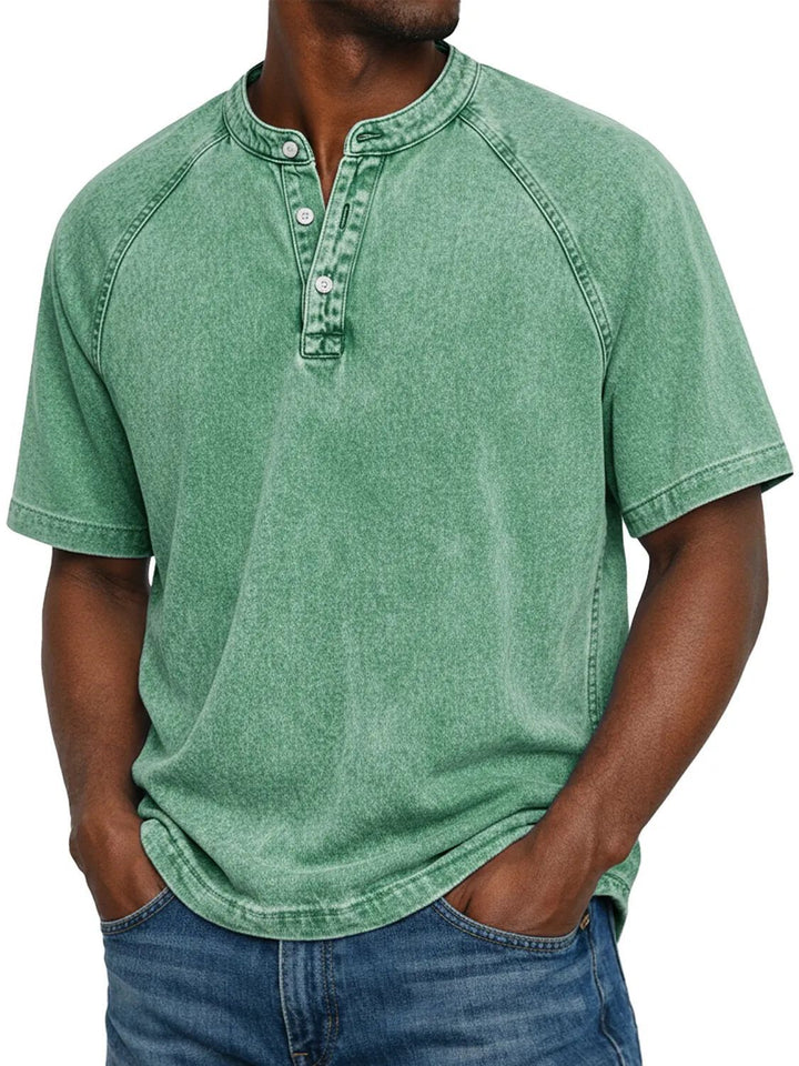 Flynn - T-shirt vintage délavé, doux au toucher