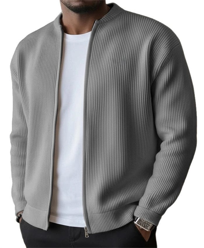 Foster - Cardigan zippé côtelé