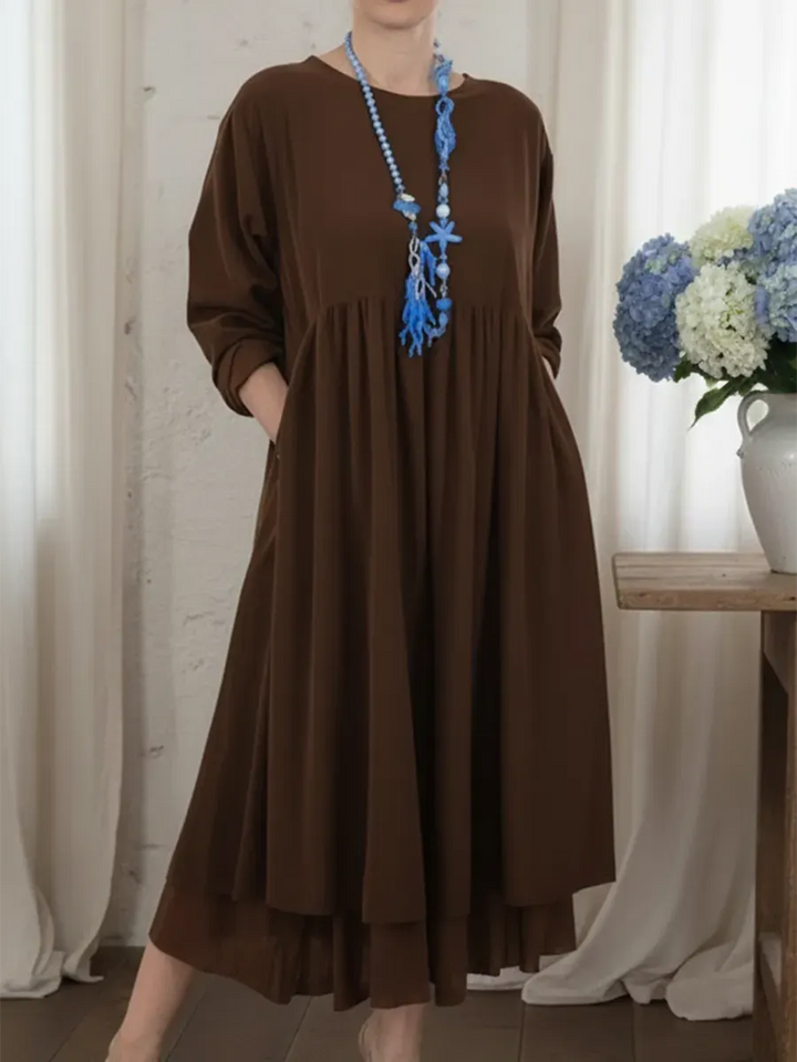 Agatha - Robe midi trapèze au toucher doux