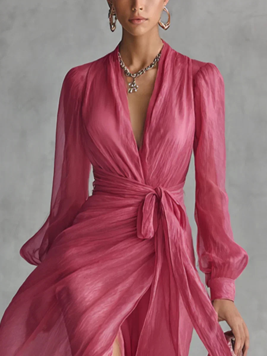 Caelissea - Robe longue lustrée