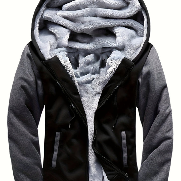Dax - Sweat à capuche zippé épais à motif camouflage
