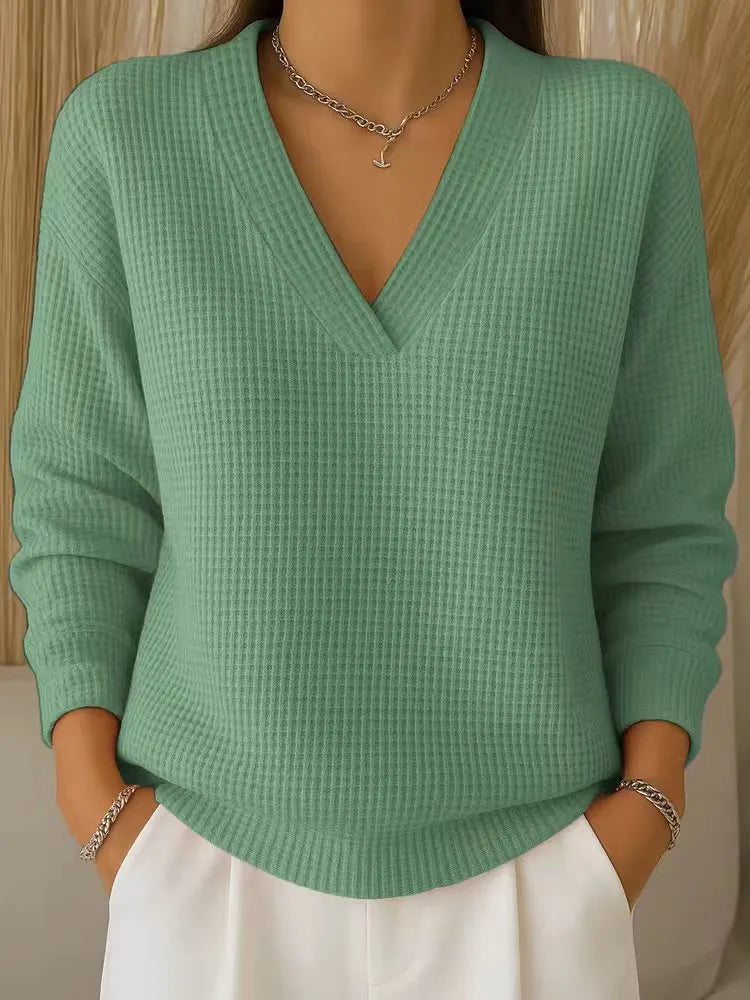 Alouina - Pull décontracté en maille gaufrée