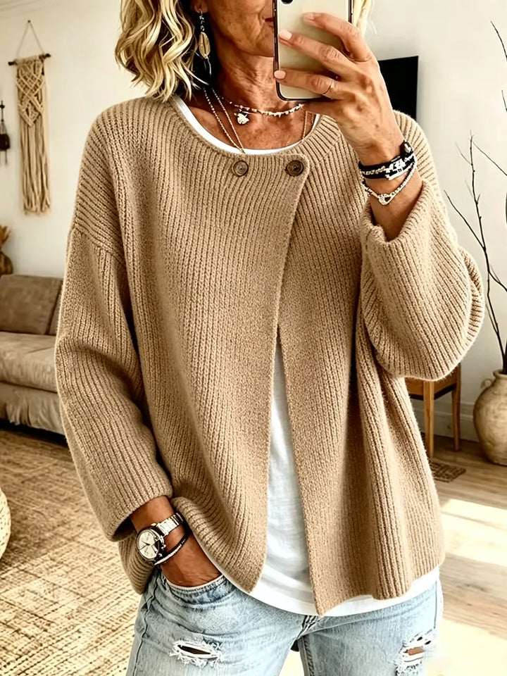 Anisa - Cardigan en maille, coupe décontractée, détails boutons