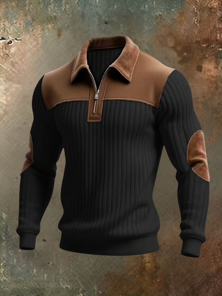Eldvane - Pull premium à col demi-zip