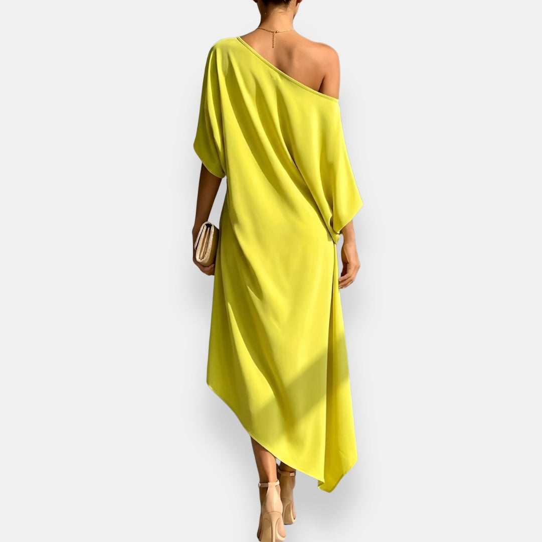 Edwina - Robe de soirée asymétrique fluide