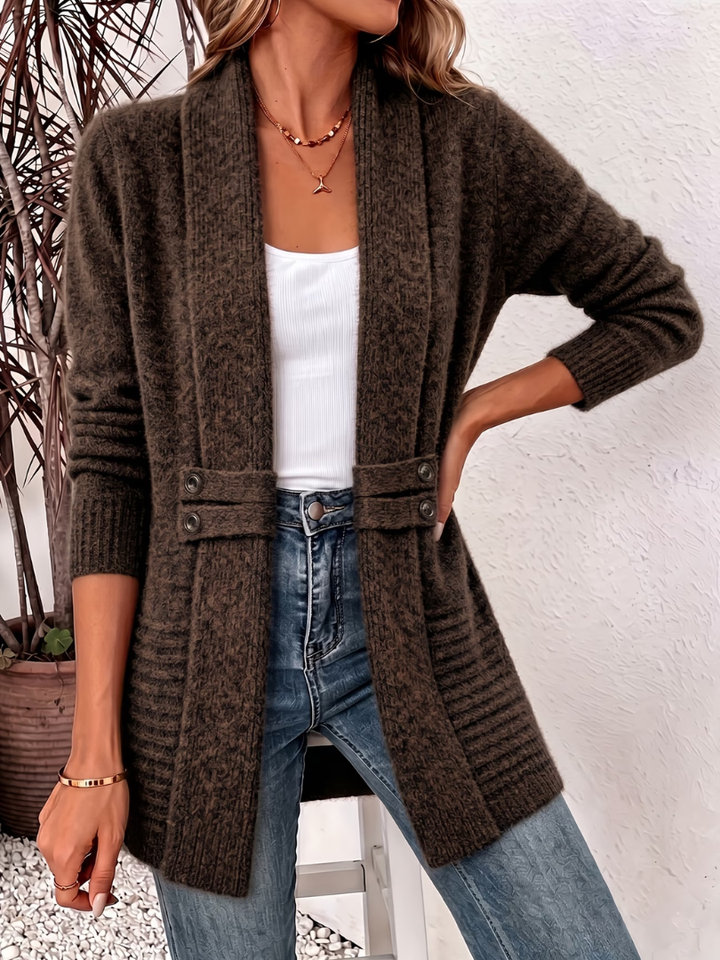 Abella - Cardigan en maille ajourée au toucher doux