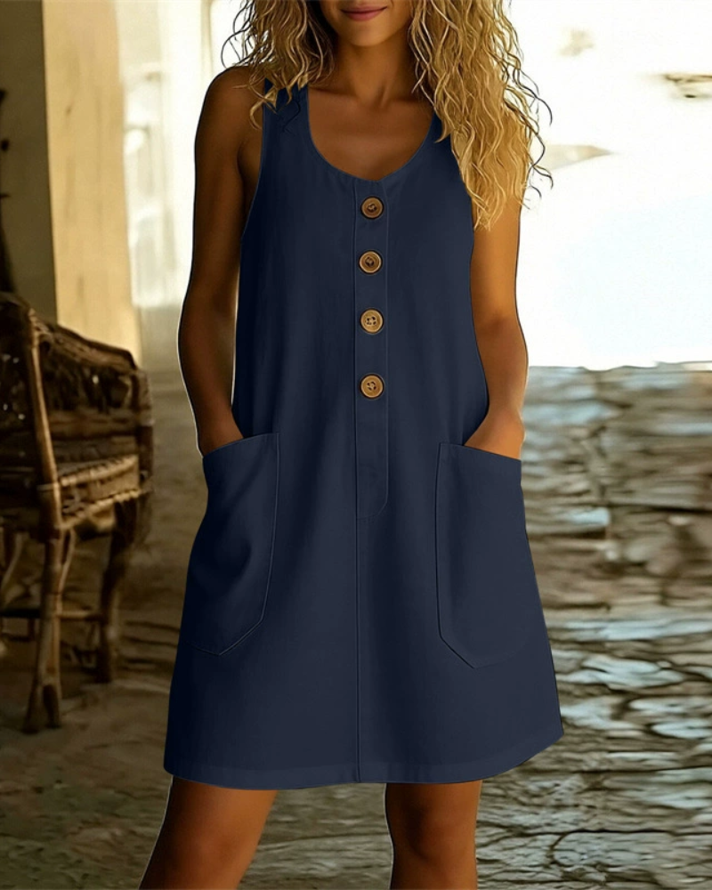 Katelin - Robe d'été boutonnée légère