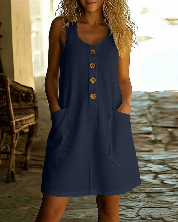 Katelin - Robe d'été boutonnée légère