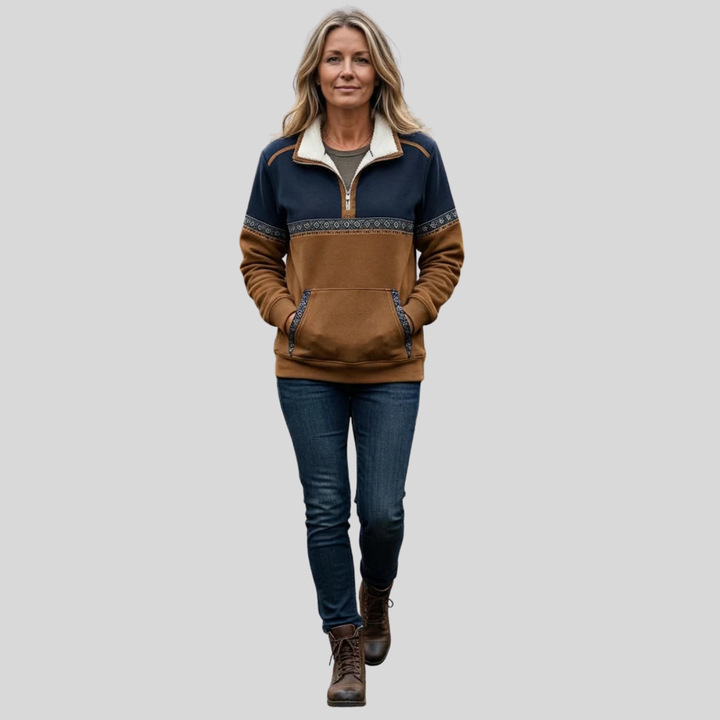 Coraia - Pull polaire demi-zip