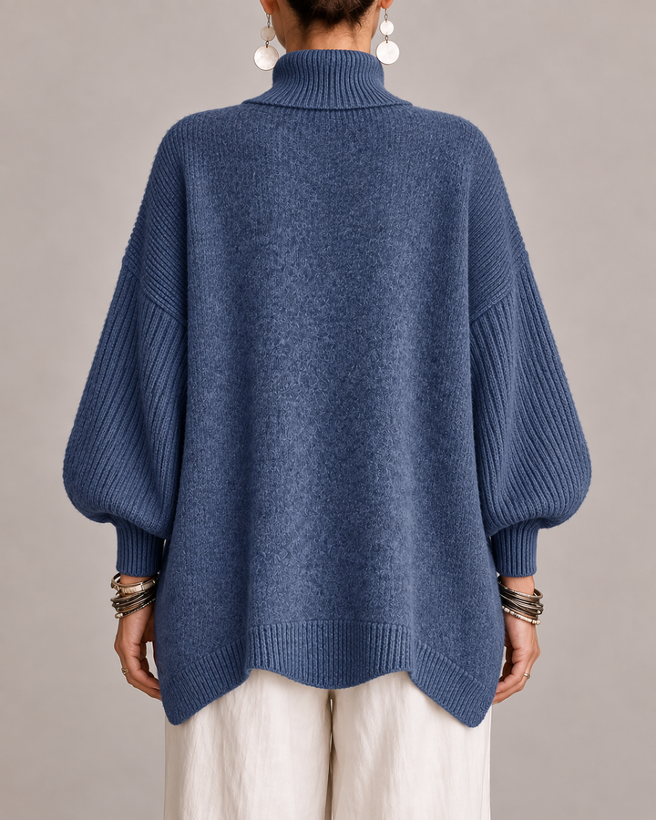 Aislin - Pull en maille oversize à col roulé